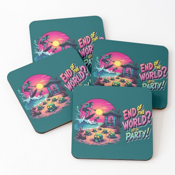 Item preview, End of the World? Lets Party – Tropical Zombie Neon Art designed and sold by Yehia-Massoud.