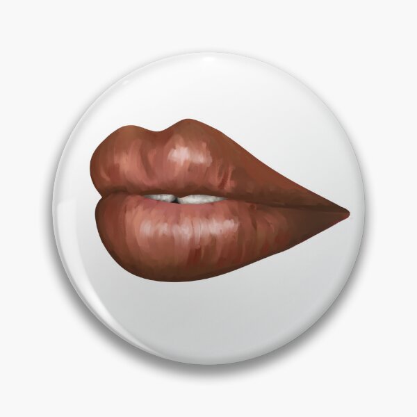 Item preview, Sexy bronzed lips, hand drawn designed and sold by Pocket Doodle Stickers.