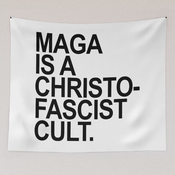 Item preview, MAGA is a christofascist cult - black designed and sold by Thelittlelord.