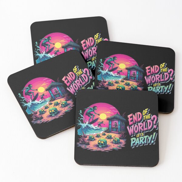 Item preview, End of the World? Lets Party – Tropical Zombie Neon Art V2 designed and sold by Yehia-Massoud.