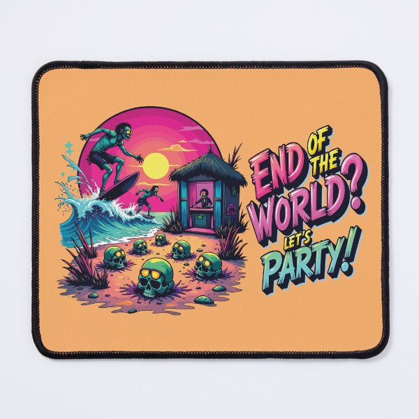 Item preview, End of the World? Lets Party – Tropical Zombie Neon Art V2 designed and sold by Yehia-Massoud.