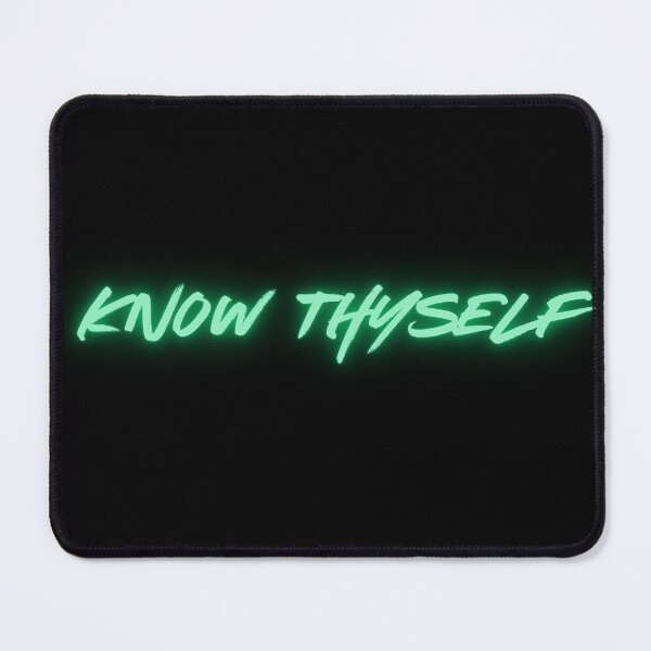 Item preview, Know Thyself Marvelous Superhero Inspirational Text Mantra Green designed and sold by Melan Designs.