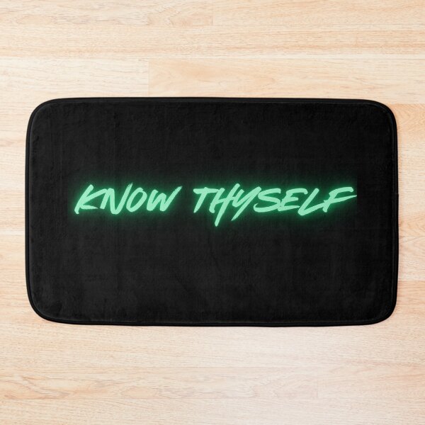 Item preview, Know Thyself Marvelous Superhero Inspirational Text Mantra Green designed and sold by Melan Designs.