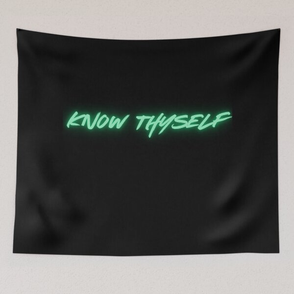Item preview, Know Thyself Marvelous Superhero Inspirational Text Mantra Green designed and sold by Melan Designs.