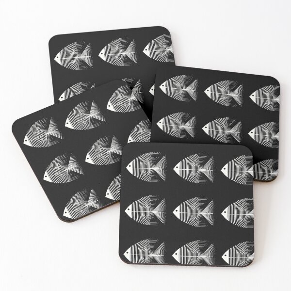 Item preview, High, Classic, Abstract Fishbone, Black Background, Small Pattern designed and sold by GaborSkeleton.