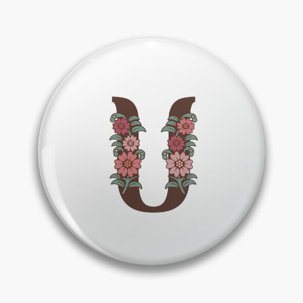 Item preview, Floral U Monogram designed and sold by DonnaRaquel.