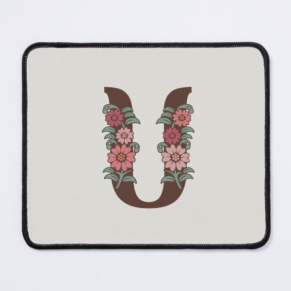 Item preview, Floral U Monogram designed and sold by DonnaRaquel.