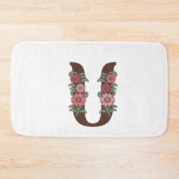 Item preview, Floral U Monogram designed and sold by DonnaRaquel.