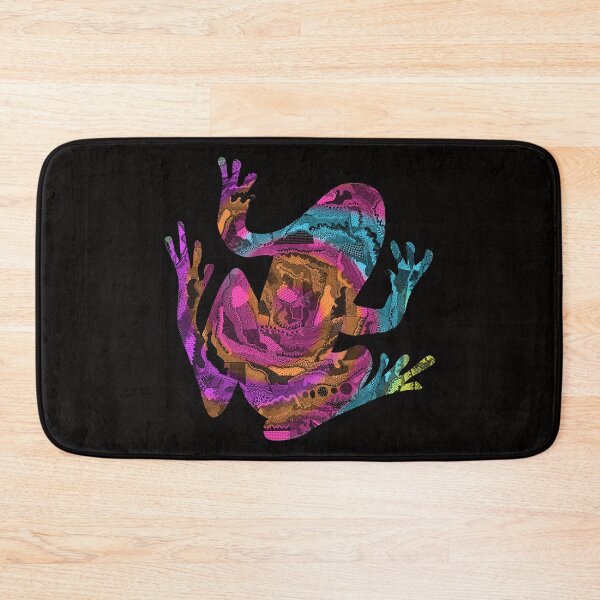 Item preview, Rainbow Tie Dye Zentangle Psychedelic Frog, Large Sized Single and Repeating Pattern, Choose Your Own Background designed and sold by Nicolette Olivier.