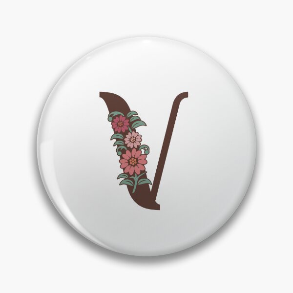 Item preview, Floral V Monogram designed and sold by DonnaRaquel.