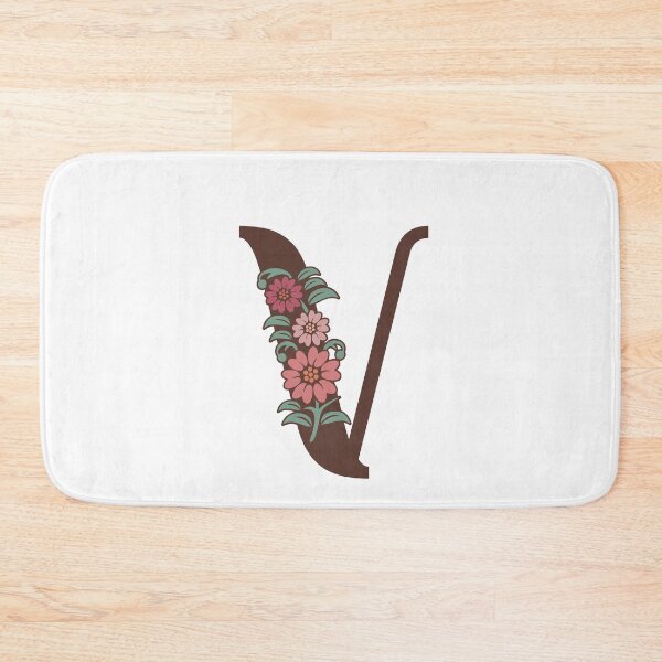 Item preview, Floral V Monogram designed and sold by DonnaRaquel.