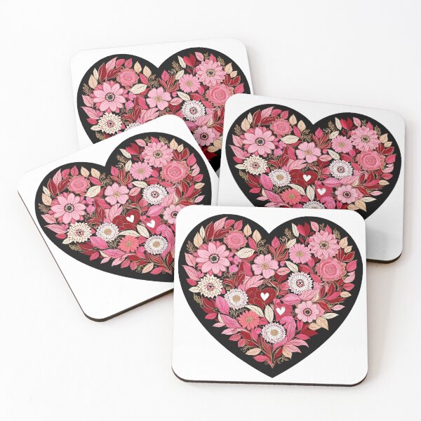 Item preview, Heart Mandala Art: Romantic Floral and Leafy Patterns designed and sold by LoliDesignShop.