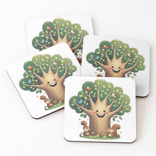 Item preview, Whimsical Tree of Joy: Happy Squirrels and Birds Sticker designed and sold by tastodesign.