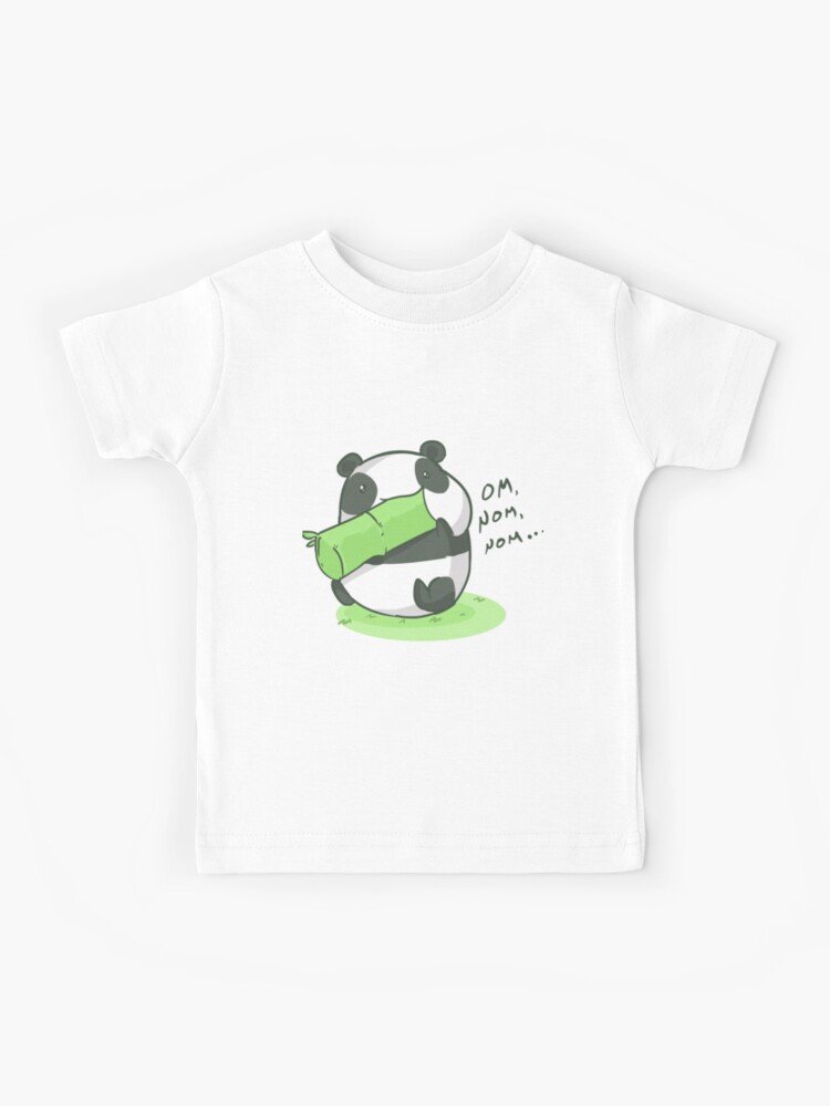 Cute Munching Panda Om Nom Nom Kids T Shirt By Lumio Redbubble