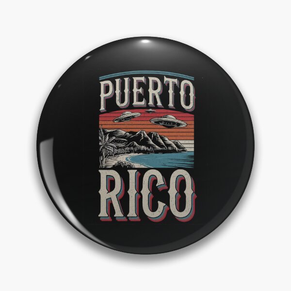 Item preview, Retro Puerto Rico UFO Vintage Beach Alien Art designed and sold by Mystikos Art.