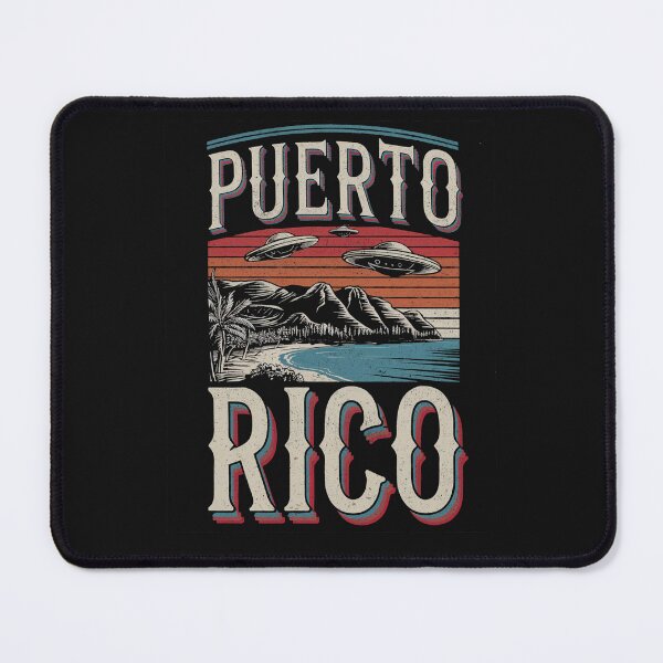 Item preview, Retro Puerto Rico UFO Vintage Beach Alien Art designed and sold by Mystikos Art.
