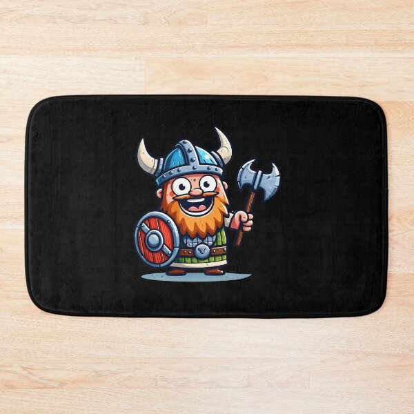 Item preview, Adorable Cartoon Viking Warrior with Axe and Shield - Charming Viking Art for All Ages designed and sold by Psycho-Crazy.