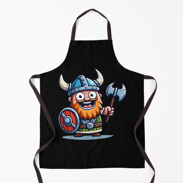 Item preview, Adorable Cartoon Viking Warrior with Axe and Shield - Charming Viking Art for All Ages designed and sold by Psycho-Crazy.