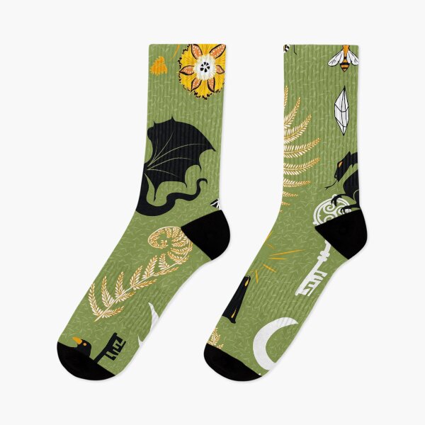 Item preview, springtime druid keys - dragon and raven on green background designed and sold by kobyakov.