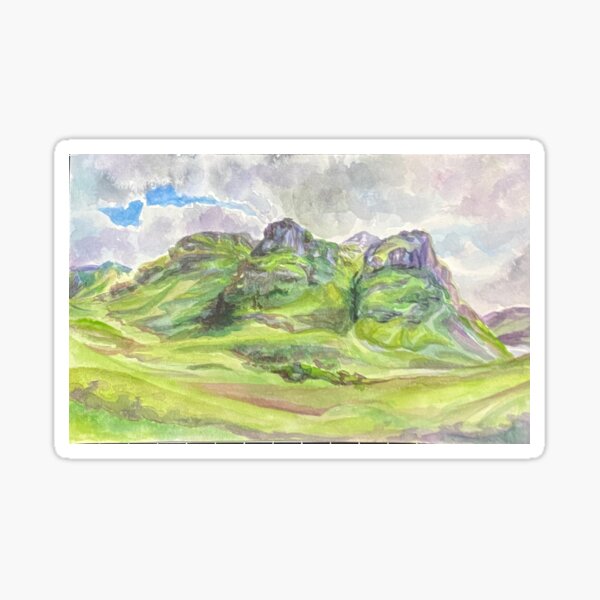 Vista previa del artículo con la obra «Acuarela de las Tierras Altas de Escocia», diseñado y vendido por sullivaander.