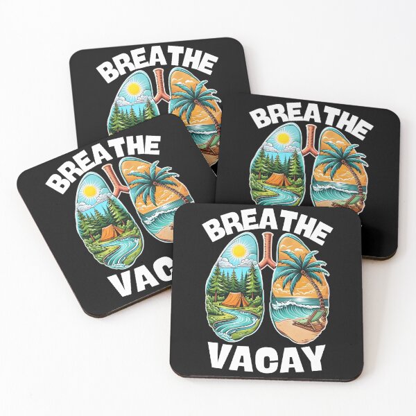 Item preview, Breathe Vacay Nature Adventure Lungs Art – Camping & Beach designed and sold by JerdbordinShop.
