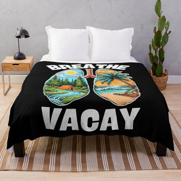 Item preview, Breathe Vacay Nature Adventure Lungs Art – Camping & Beach designed and sold by JerdbordinShop.