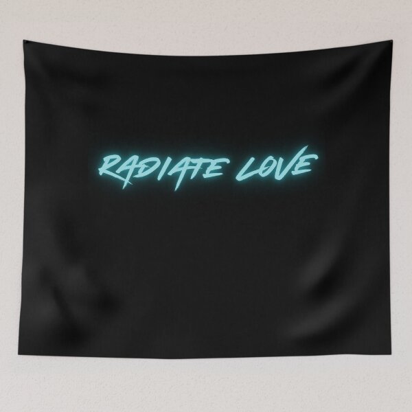 Item preview, Radiate Love Marvelous Superhero Inspirational Text Mantra Blue designed and sold by Melan Designs.