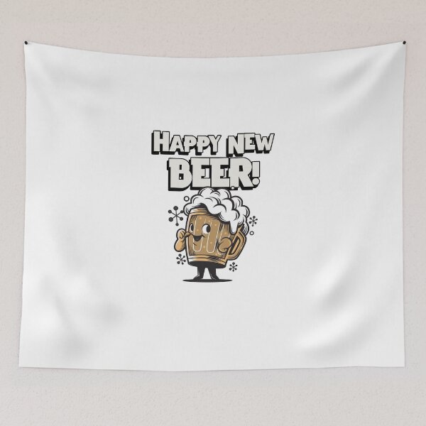 Item preview, Happy New Beer! pun design designed and sold by gentdesigns.