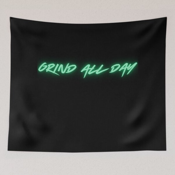 Item preview, Grind All Day Marvelous Superhero Inspirational Text Affirmation Mantra Green designed and sold by Melan Designs.