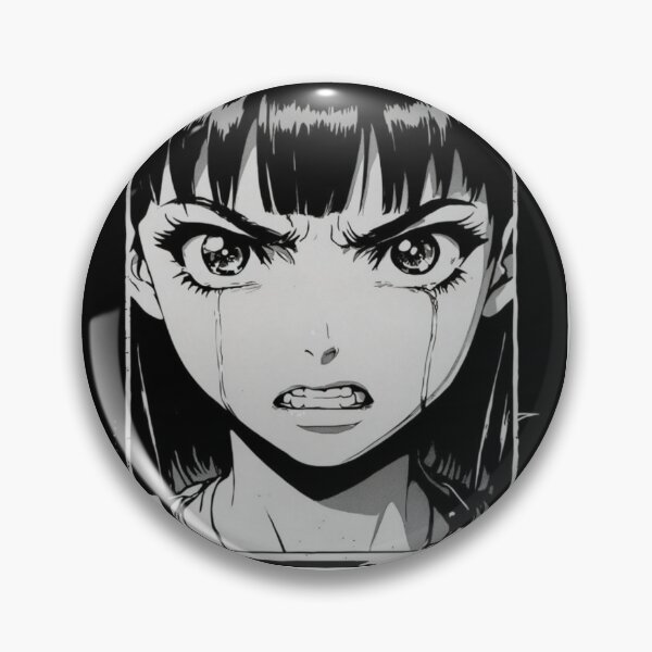 Item preview, Retro anime girl with intense expression  designed and sold by Aisha  Hamza.