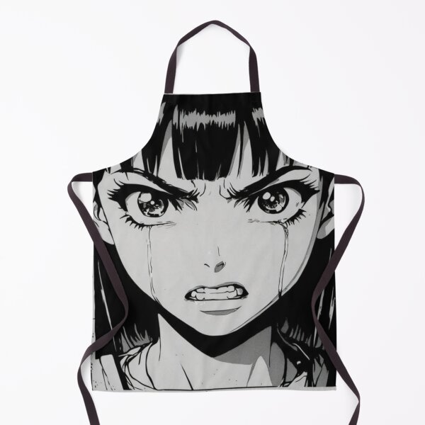 Item preview, Retro anime girl with intense expression designed and sold by Aisha Hamza.
