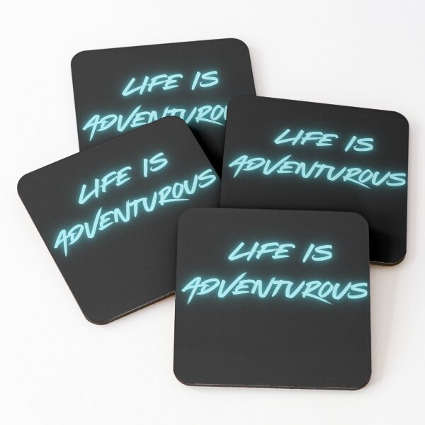 Item preview, Life Is Adventurous Marvelous Superhero Text Affirmation Blue designed and sold by Melan Designs.