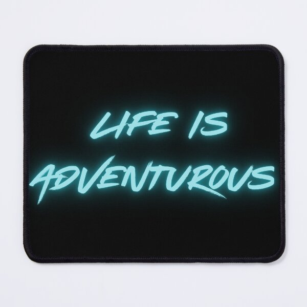 Item preview, Life Is Adventurous Marvelous Superhero Text Affirmation Blue designed and sold by Melan Designs.