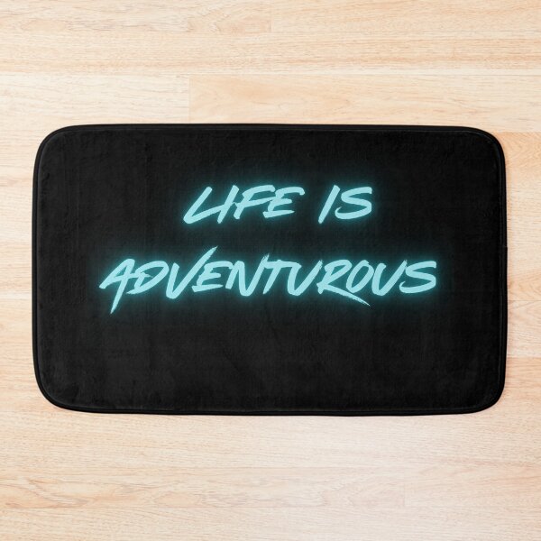 Item preview, Life Is Adventurous Marvelous Superhero Text Affirmation Blue designed and sold by Melan Designs.