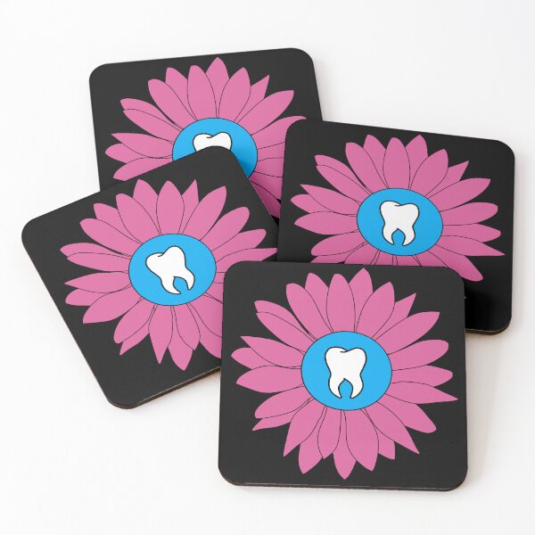 Item preview, Pink Flower Tooth designed and sold by thehippiehygienist.