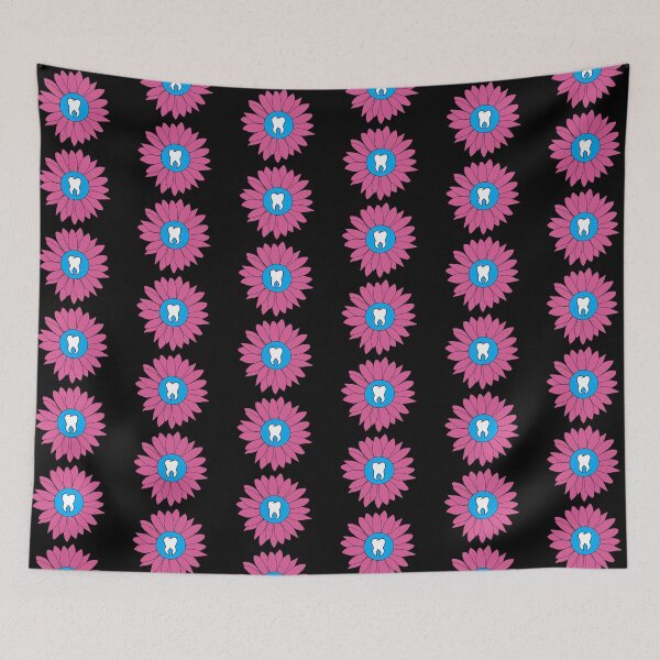 Item preview, Pink Flower Tooth designed and sold by thehippiehygienist.