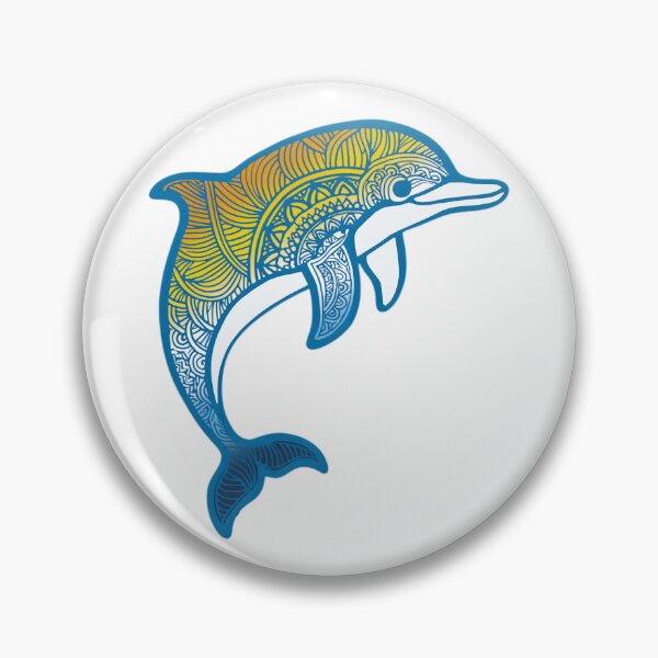 Item preview, AroAce Pride Mandala Dolphin  designed and sold by Travelslightly.