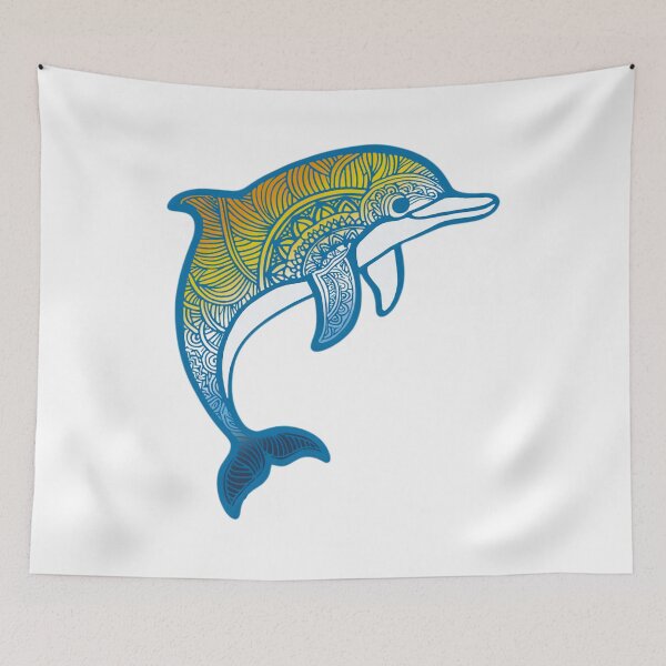 Item preview, AroAce Pride Mandala Dolphin  designed and sold by Travelslightly.