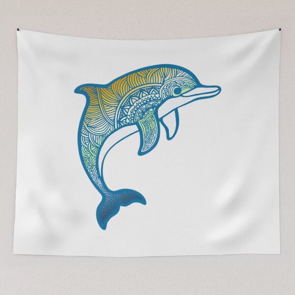Item preview, AroAce Agender Pride Mandala Dolphin  designed and sold by Travelslightly.