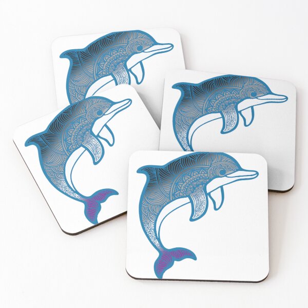 Item preview, Asexual Pride Mandala Dolphin  designed and sold by Travelslightly.