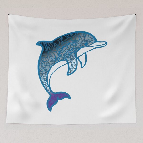 Item preview, Asexual Pride Mandala Dolphin  designed and sold by Travelslightly.