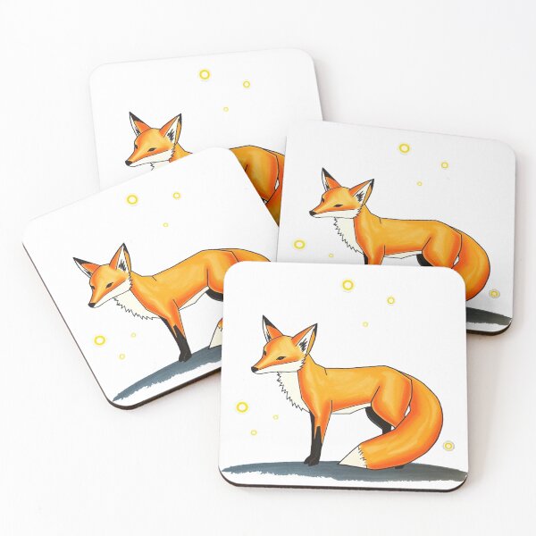 Item preview, Vibrant Fox Amid Glowing Orbs designed and sold by RebelPaintBrush.