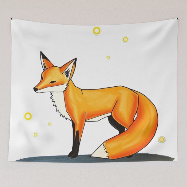 Item preview, Vibrant Fox Amid Glowing Orbs designed and sold by RebelPaintBrush.