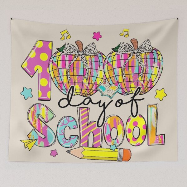 Aperçu de l'œuvre T-shirt 100 jours d'école, sweat-shirt 100 jours de tâches d'enseignant, joyeux 100 jours d'école, t-shirt de célébration des 100 jours, cadeau pour enseignant créée et vendue par FitFisher.