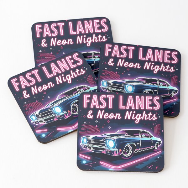 Item preview, Fast Lanes & Neon Nights designed and sold by 80ssinto90s.