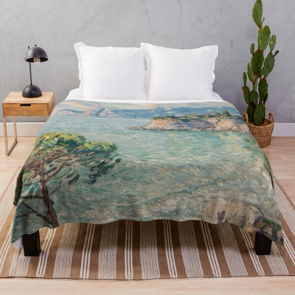Item preview, Pintura costera francesa: aguas azules y pinos en los acantilados designed and sold by CARRAANN.
