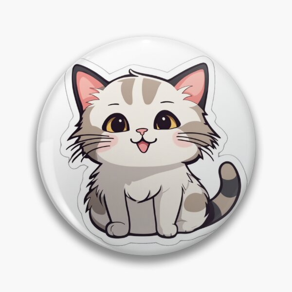 Aperçu de l'œuvre Autocollant mignon de chat heureux créée et vendue par FluidForms.