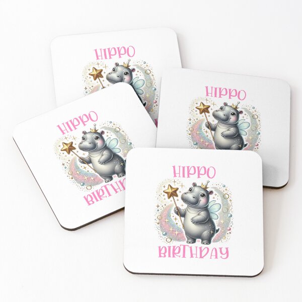 Item preview, Hippo Birthday, Baby Hippo Fairy | designed and sold by Lotta Luxxa Lifestyle.