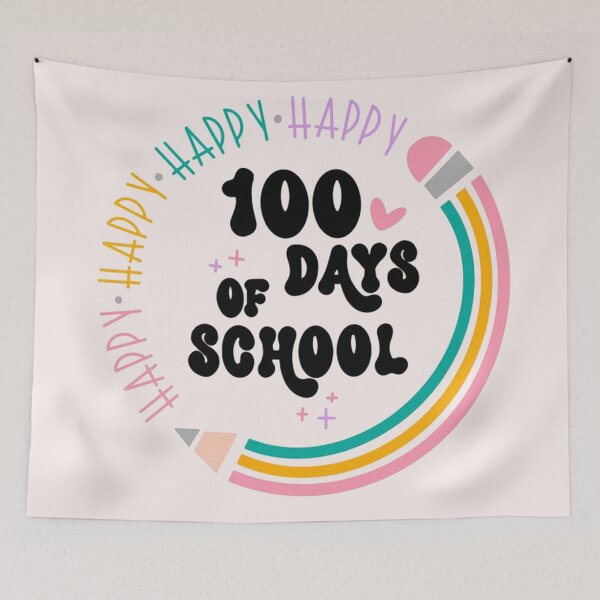 Aperçu de l'œuvre T-shirt « Joyeux 100 jours d'école », sweat-shirt « 100 jours de travail d'enseignant », « Joyeux 100 jours d'école », t-shirt « 100 jours de célébration », cadeau pour enseignant créée et vendue par FitFisher.