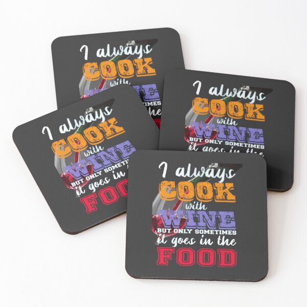 Item preview, I always cook with wine popular saying designed and sold by HG-Creation-Design.